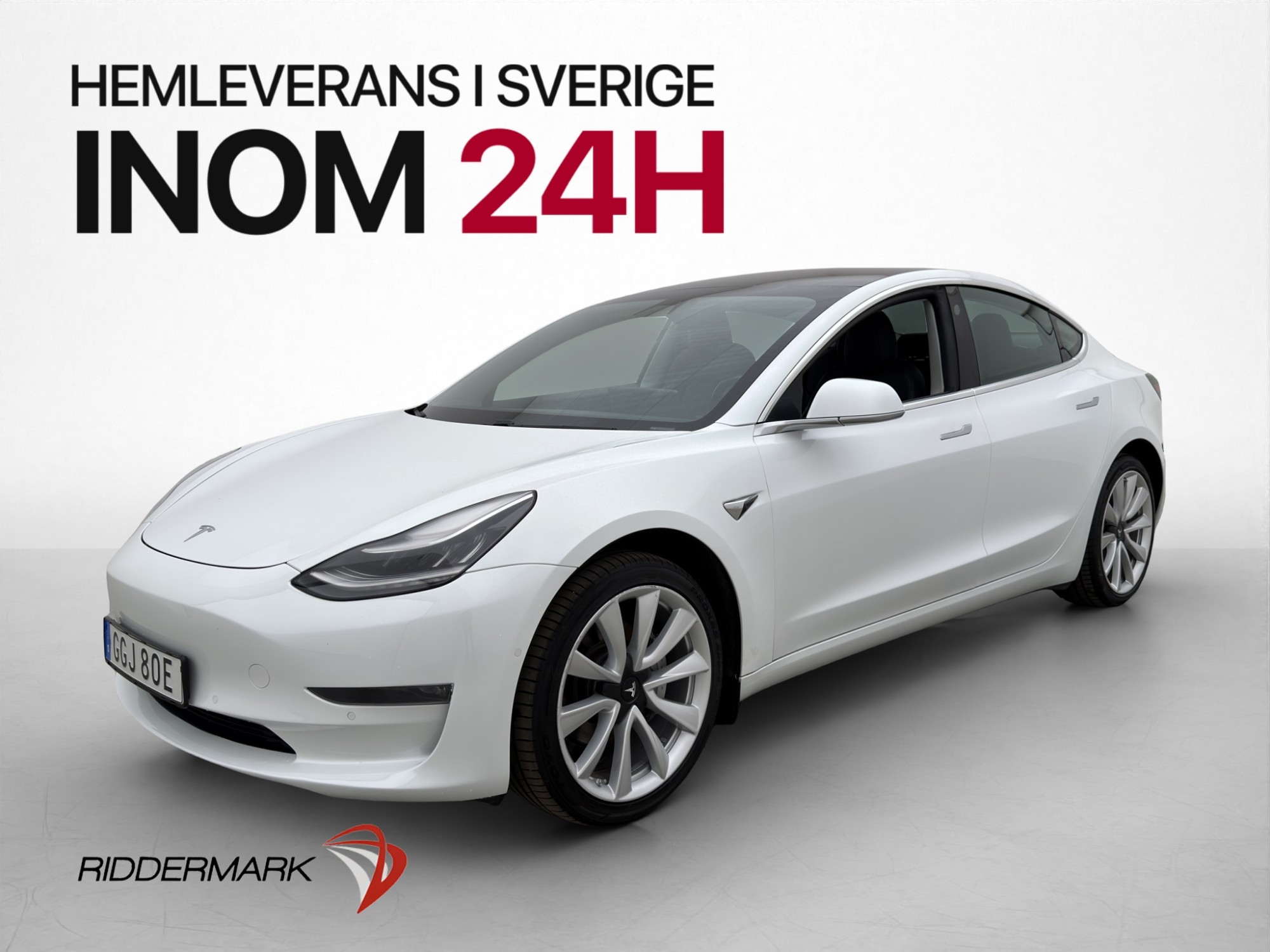 Tesla Model 3 listing produced with autofox for Riddermark